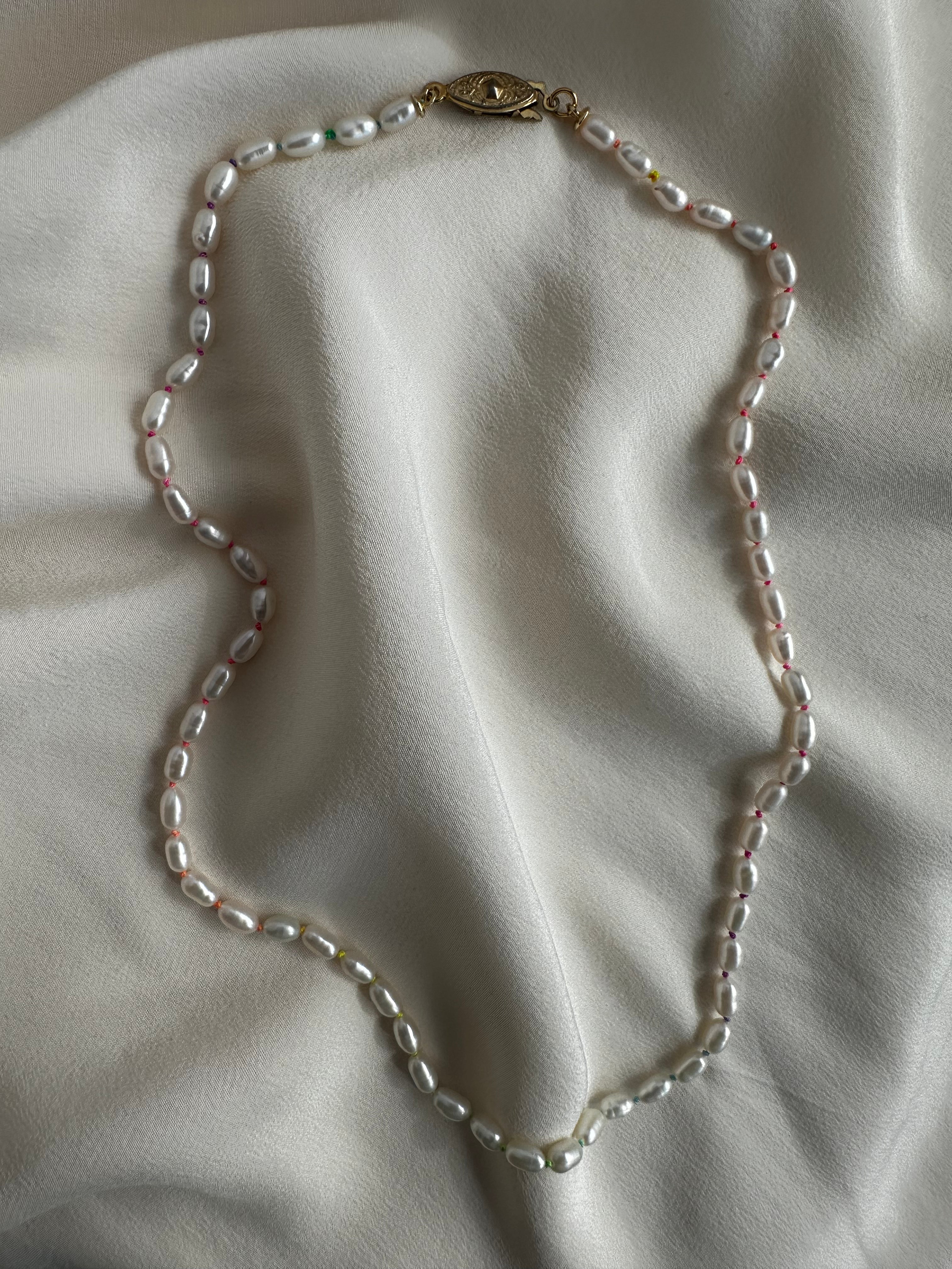 The Heirloom Pearl Choker Necklace in Rainbow Spectrum 🌈